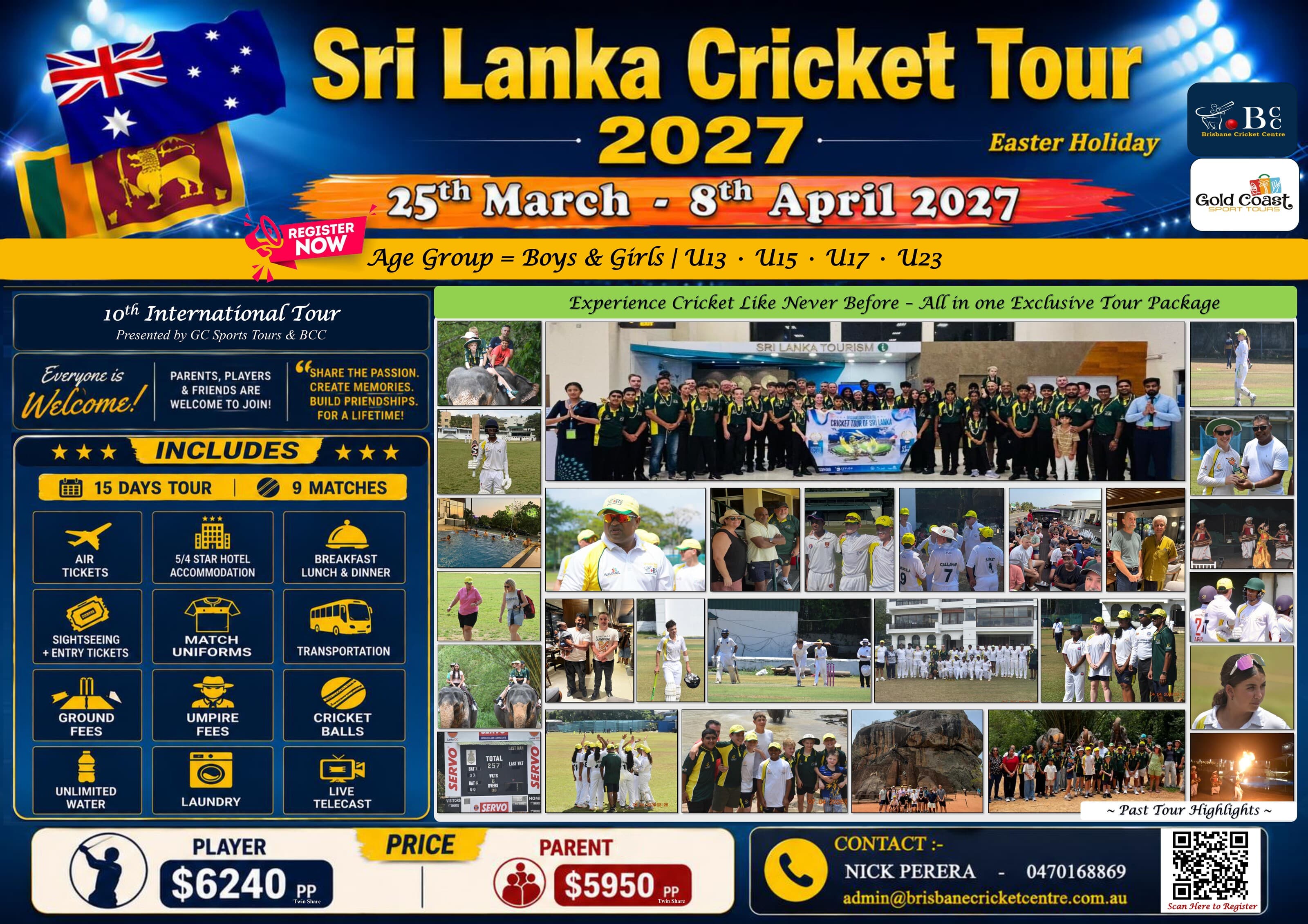 Sri Lanka Cricket Tour 2027 poster